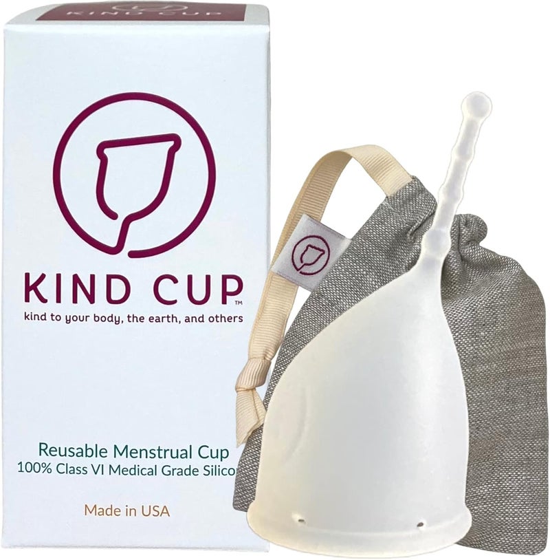 WEVOTOPIA Kind Cup | Comfortable | Soft | Curved Period Cup | Easy to Reach | Easy to Use | 100% Medical Grade Silicone Cups | Patented Menstrual Cups | Reusable Cups (Clear - Small) - Image 1